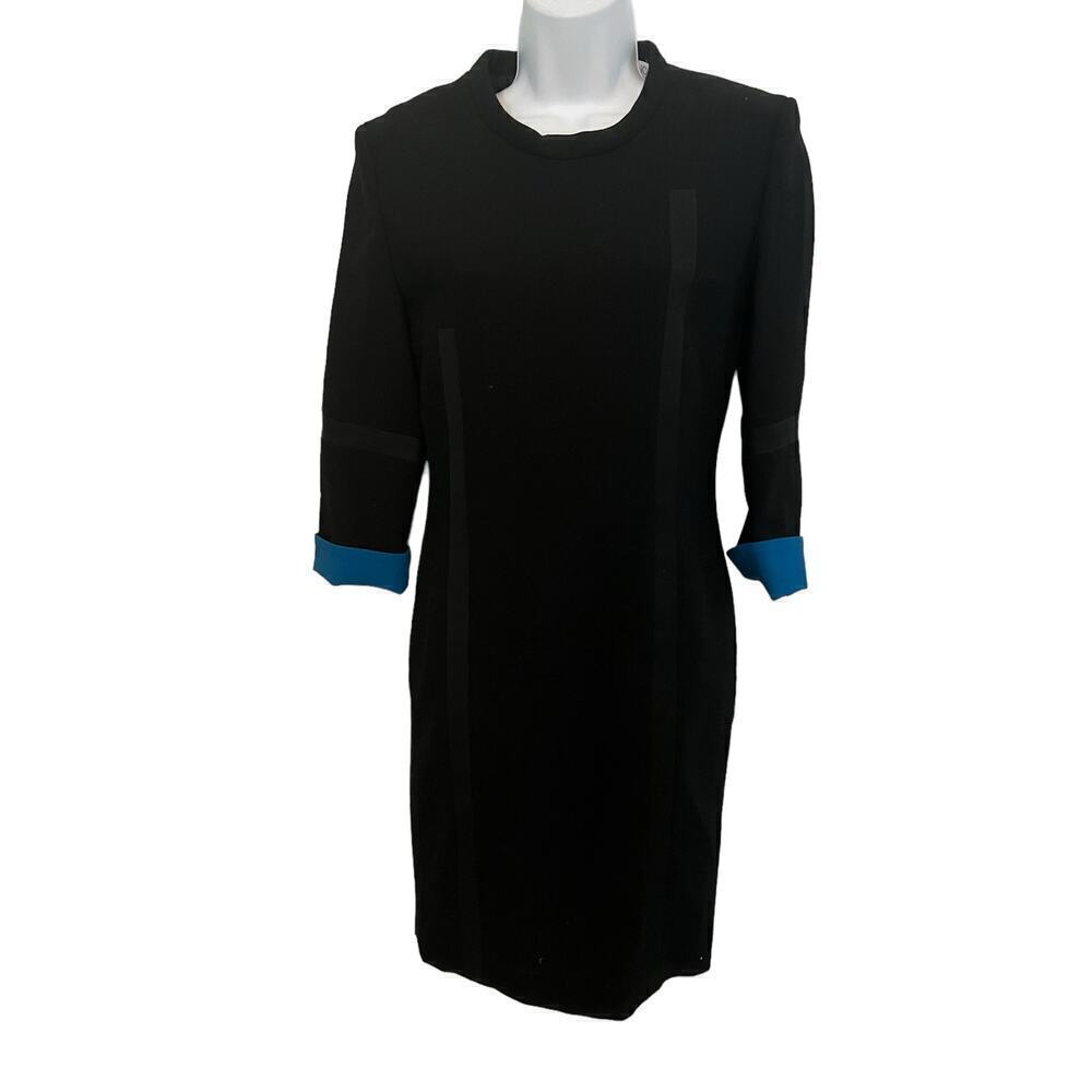 Gianfranco Ferre RARE Vintage Raw Silk Made In Italy Black Dress10  (40)​